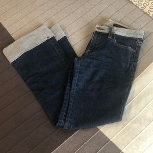 AG Cropped Cuffed Dark Wash The Janis Jeans 28